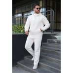 Berka Erkek 3 İplik Şardonlu Baggy Eşofman Takımı, Oversize Kışlık Kapüşonlu Fermuarlı Premium
