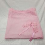 Berkay Berkaysun Tekstilden Dışı Triko İçi Elyaf Dolgulu Bebek Battaniyesi 90 x 90 cm - 90x90 cm - Pembe