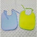 Berkaysun Tekstilden Bebekler Için Mama Önlüğü 17x22cm yenidoğan 2 adet - Mavi - Yeşil - 0 - 3 Ay