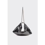 Berlesi Gümüş Pul Payet Detaylı İki Şekilli Clutch Abiye Çanta