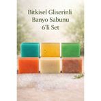 bermark %100 Bitkisel Yağlı ve Gliserinli Vegan Banyo Sabunu Seti- 6 adet Ekonomik Doğal Sabun Seti
