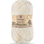 Bernam Butik Kartopu Melange Wool K013 Açık Krem El Örgü İpi