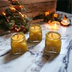 Bernami Vazo Pinterest 3'lü Özel El Yapımı Mini Boy Vanilya Kokulu Mum Diğer