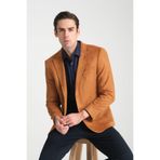 Bernando Erkek Turuncu Süet Yaz-Kış 4 Mevsim Slim Fit Spor Blazer Ceket Turuncu 52