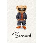 Bernard: Cahier personnalisé avec prénom Bernard | Cadeau d'anniversaire pour enfant, garçon, homme, copain ... | Nounours | 110 pages lignée, Petit Format 6x9 pouces (15,24 x 22,86 cm)