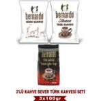 Bernardo 3'lü Kahve Sever Seti 100GR (Bernardo Türk Kahvesi - Osmanlı -Dibek)