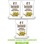 Bernardo 3lü Kakuleli Türk Kahvesi Ekonomik Set 100GRX3