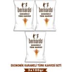 Bernardo 3lü Karamelli Türk Kahvesi Ekonomik Set 100GRX3