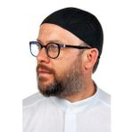 Berra Çelik Örme Dantel Namaz Takkesi Siyah 1 Adet