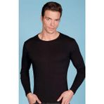 Berrak 1025 Erkek Uzun Kollu Bisiklet Yaka Body 3 Lü Atlet - L - Siyah