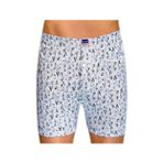 Berrak 1053 Desenli Penye Beyaz Erkek Boxer