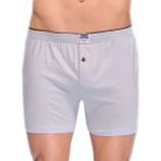 Berrak 1099 Düğmeli Penye 6'lı Beyaz Erkek Boxer