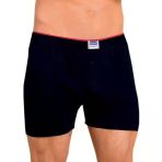 Berrak 1099 Düğmeli Penye 6'lı Siyah Erkek Boxer