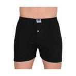 Berrak 2 Adet Berrak 1099 Düğmeli Erkek Boxer %100 Pamuk Penye Boxer Abani Classic - 4XL - Siyah
