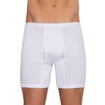 Berrak 2 Adet Beyaz Renk Paçalı Boxer Beyaz 2XL