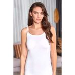 Berrak 2036 Ribana Mat Biyeli İp Askılı 3'lü Beyaz Kadın Atlet