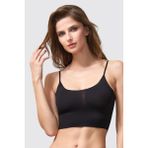 Berrak 2648 3'lü Kadın Lazer Kesim Crop Atlet - Siyah - XL