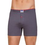 Berrak 2'li Paket Düğmeli%100 Pamuklu Boxer, 3XL, brrakdlmrsboxer1099-2, Füme, erkek