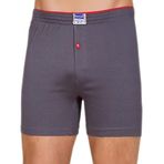 Berrak 3 Adet Füme Renk Penye Boxer Gri L