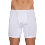 Berrak 6 Adet Beyaz Paçalı Boxer, 3XL Beden, Erkek