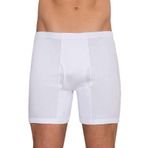 Berrak 6 Adet Beyaz Renk Paçalı Boxer Beyaz XL