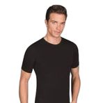 Berrak Amerikan Yaka Atlet, Bisiklet Yaka, Kısa Kollu, Siyah, 2XL Beden, Erkek