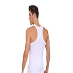 Berrak Erkek 9'lu Paket%100 Pamuk Ribana Spor Atlet, Beyaz, L Beden