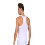 Berrak Erkek 9'lu Paket%100 Pamuk Ribana Spor Atlet, Beyaz, M Beden
