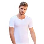 Berrak Erkek Atlet, Bisiklet Yaka,%100 Pamuk, Beyaz, L Beden, 5'li Set L