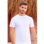 Berrak Erkek Beyaz Süprem 0 Yaka T-shirt 10036