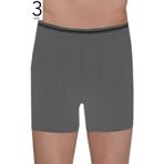 Berrak Erkek Boxer, Antrasit, 3'lü Paket, Likralı, L Beden