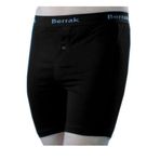Berrak Erkek Boxer, Düğmeli, Likralı, Uzun Paçalı, Siyah, L Beden, 5'li Paket
