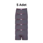 Berrak Erkek Boxer, Penye, 5'li Paket, Füme, L Beden