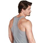 Berrak Erkek Likralı Rambo Atlet, Bisiklet Yaka, Slim Fit, Gri, S Beden