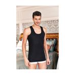 Berrak Erkek Siyah Pamuk Atlet, 3'lü Paket,%100 Pamuk, XL Beden