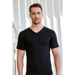 Berrak Erkek V Yaka Kısa Kollu T-Shirt,%100 Pamuk, Siyah, M Beden, 3'lü Paket