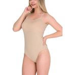 Berrak Kadın Askılı Çıtçıtlı Body, Ten, XL Beden