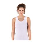 Berrak Kadın Beyaz Geniş Askılı Elastan Body Atlet, 5'li Set, M Beden