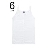 Berrak Kız Çocuk Atlet,%100 Pamuk, Askılı Kol, Beyaz, 1-2 Yaş, 6'lı Paket