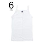 Berrak Kız Çocuk Atlet,%100 Pamuk, Askılı Kol, Beyaz, 10-11 Yaş, 6'lı Paket