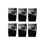Berrak Modal Kalın Kemer Erkek Boxer, 6'lı Paket, Siyah, 3XL