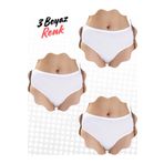 Berrak Yüksek Bel Bato Bikini 3'lü Set Ultra Kalite Beyaz M Beden