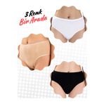 Berrak Yüksek Bel Bato Tarzı Bikini 3'lü Set Ultra Kalite 3 Renkli M Beden