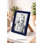 BERRAVIA 15x21 cm Mavi Ahşap Çerçeveli Masaüstü Resim Çerçevesi, Fotoğraf Çerçevesi, MAVİ