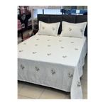 BERRY Ottoman Nakışlı Pike Takımı 260/260 cm kahveçiçek