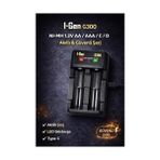 Berry Store I-Gen Batteries G300 Akıllı Ni-Mh Pil Şarj Cihazı, Type-C Girişli 2 Slot Hızlı Şarj Aleti, Aa / Aaa / C / D Şarjlı Pil Uyumlu