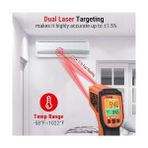 Berry Store TP450 Endüstriyel Kızılötesi Lazer Termometre, -50°c ile 550°C Temassız Isı Ölçer Tabanca, Çift Lazerli ve Ayarlanabilir Emissivity (Sanayi Tipi)