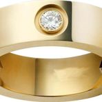 Bers Aksesuar Unisex Kadın Taşlı Yeni Sezon Cartier Model Yüzük (Size:17)