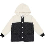 Berselüx Kartal Kapitoneli,siyah-Beyaz Çocuk Polar Sweatshirt Tam Boy Çıtçıtlı Kız-Erkek Çocuk Unisex 1-8 Yaş - 1 - 2 Yaş - Siyah - Beyaz