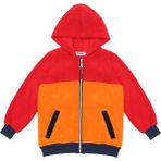 Berselüx Turunç Tam Boy Fermuarlı,kapüşonlu,cepli Unisex Kız-Erkek Çocuk Polar Sweatshirt, Turuncu, Kırmızı, Lacivert 1-8 Yaş - 1 - 2 Yaş